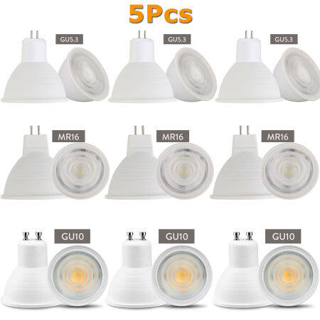 Ranpo 5Pcs Dimmable GU10 LED Spotlight Bulbs, 7W, Cool/Warm White