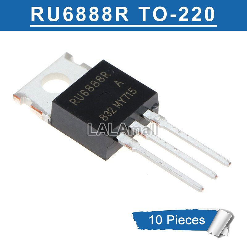 10 Chiếc Bóng Bán Dẫn MOSFET RU6888R TO-220 RU 6888 R 6888R TO220 68V/88A IC Chính Hãng Mới