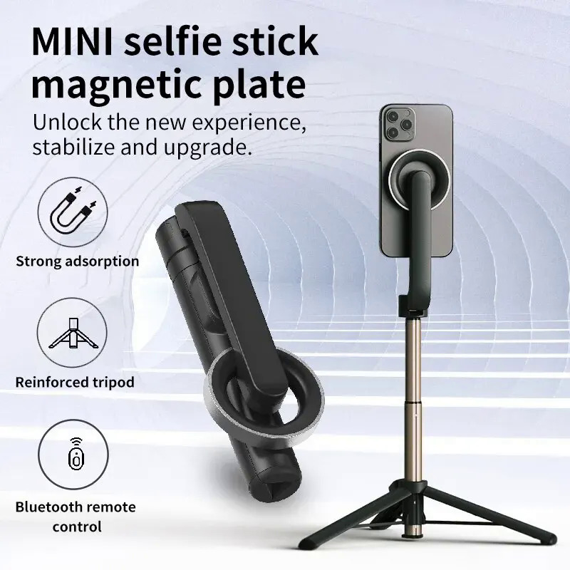 Mobile Phone Stand Bluetooth Selfie Stick Magnetic Handheld Camera