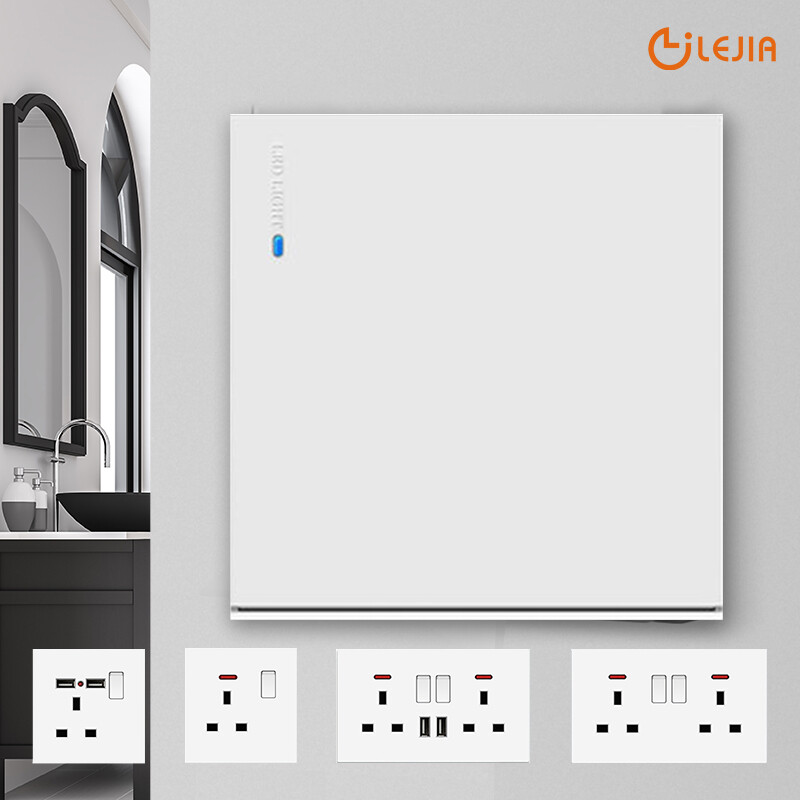 LEJIA modern lighting wall white dimmer switch paint panel 13A universal socket 3 pin plug power point with USB 20amp water ringing air conditioner doorbell dimmer kitchen switch power socket 1/2/3/4 gang 1/2 way switch official store ราคา 118 บาท*ส่งฟรี