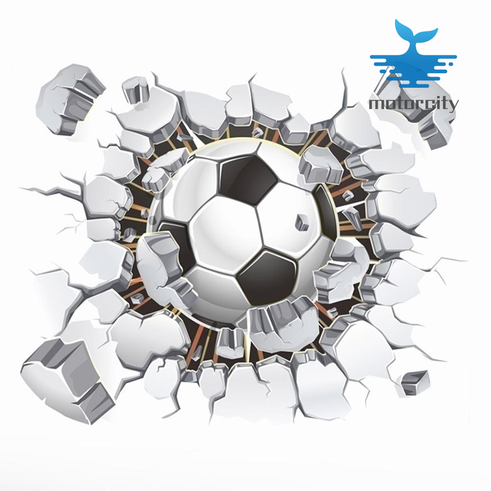 15x12cm DIY Removable 3D Soccer Ball Football Wall Car Body Sticker Decal