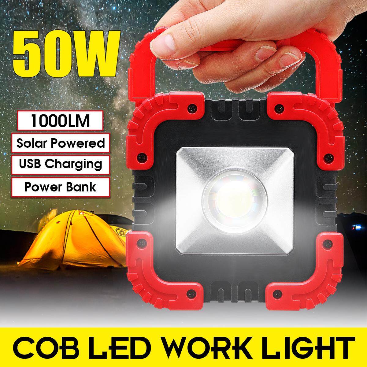 แบบพกพา USB สปอตไลต์แสงอาทิตย์ LED Cob แผ่นเรืองแสงกลางแจ้ง 50 W