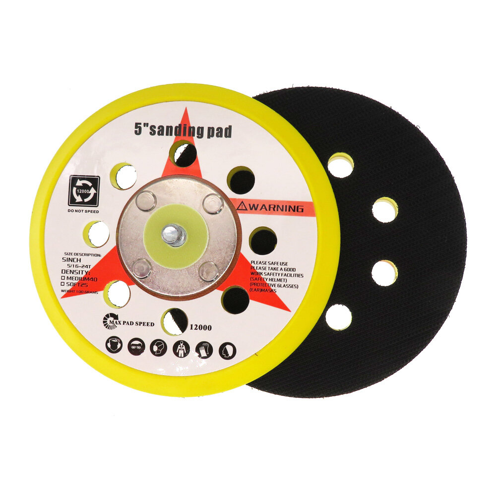 Đệm chà nhám dự phòng 8 lỗ 5 inch đệm lót đĩa chà nhám 125mm dụng cụ mài vòng và móc ren 5/16 "-24