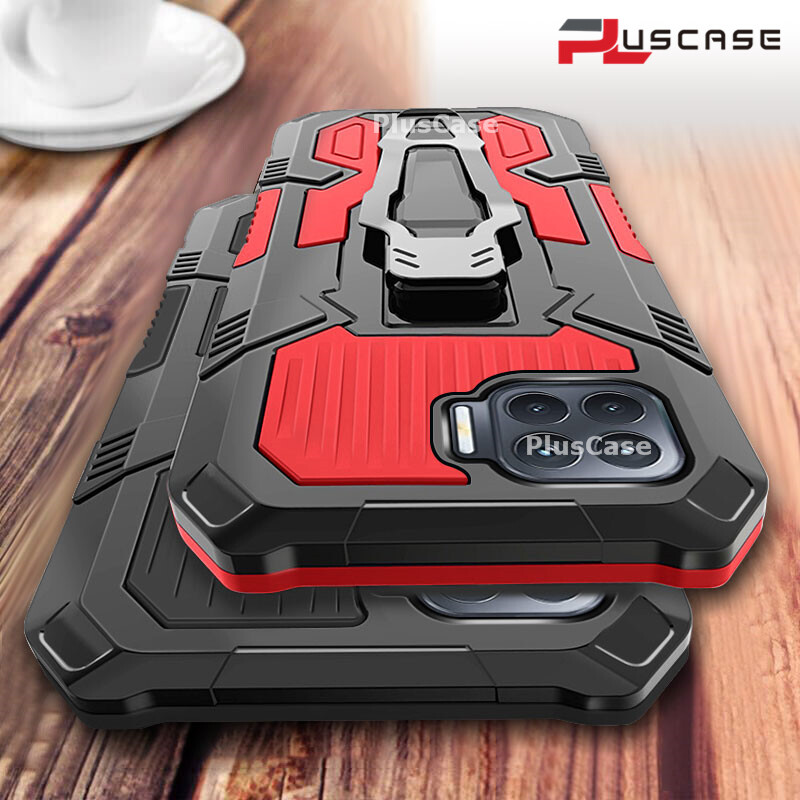 PlusCase Cho OPPO A93 Ốp Điện Thoại Đứng Có Đai Đeo Bảo Vệ Cấp Độ Quân Sự Vỏ Điện Thoại Ốp Lưng Gồ Ghề