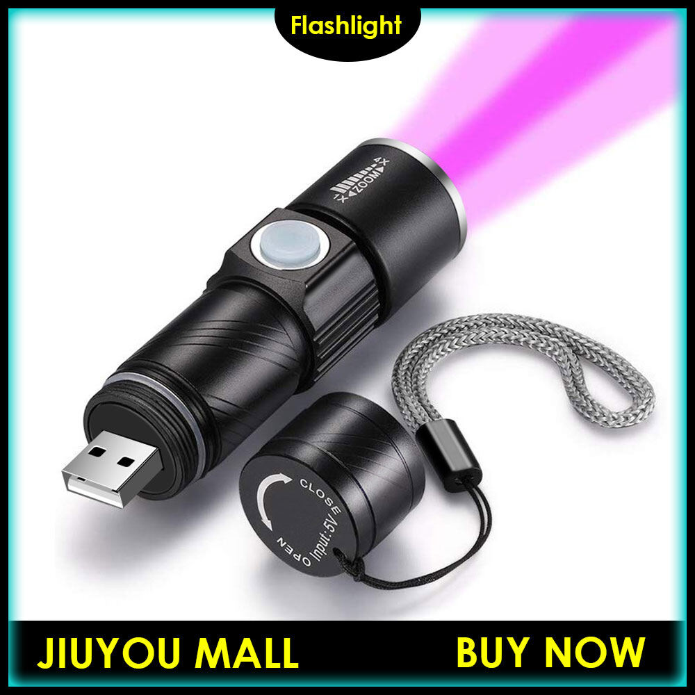 ánh Sáng Mạnh USB Có Thể Sạc Lại Tím Đèn Pin Đèn UV, Đèn LED Bảo Dưỡng Máy Dò Tiền Bằng Tia UV Ngọc Bích Huỳnh Quang 3 Chế Độ, Thích Hợp Để Kiểm Tra Tiền Tệ/Bằng Lái Xe/Rò Rỉ Xăng Dầu/Kiểm Tra Thú Cưng