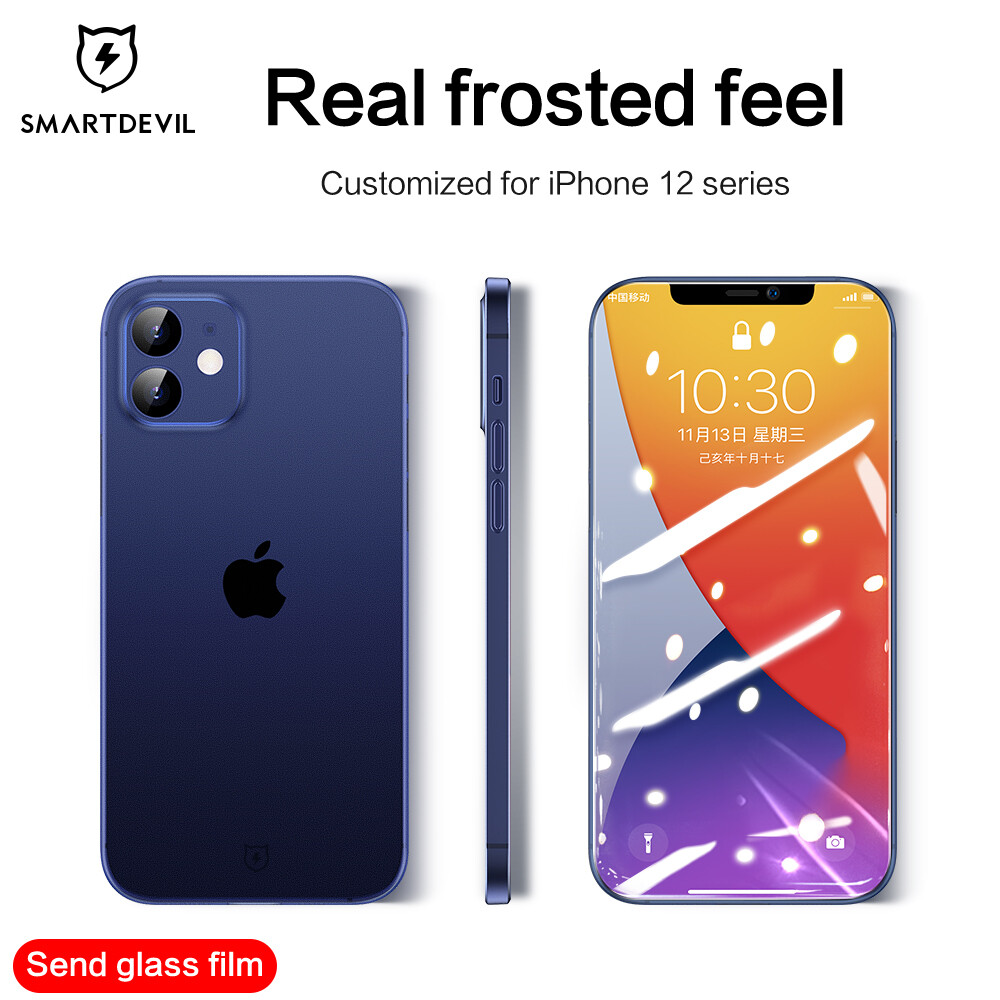 Ốp Điện Thoại Siêu Mỏng Smartdevil Ốp Bảo Vệ Mờ Promax Chống Rơi Cho iPhone 12 Mini 12Pro Iphone 12 Promax Bao Gồm Tất Cả Vỏ Mềm Trong Suốt Màu Đen
