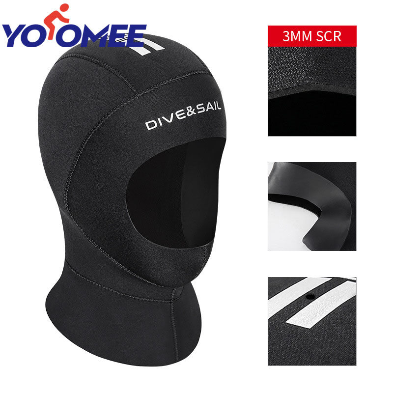 Yoomee Mũ Lặn Biển Bằng Sợi Neoprene Nhiệt Độ Siêu Đàn Hồi 3MM Mũ Đồ Bơi Giữ Ấm Chống Lạnh Mùa Đông Đồ Lặn Đồ Lặn