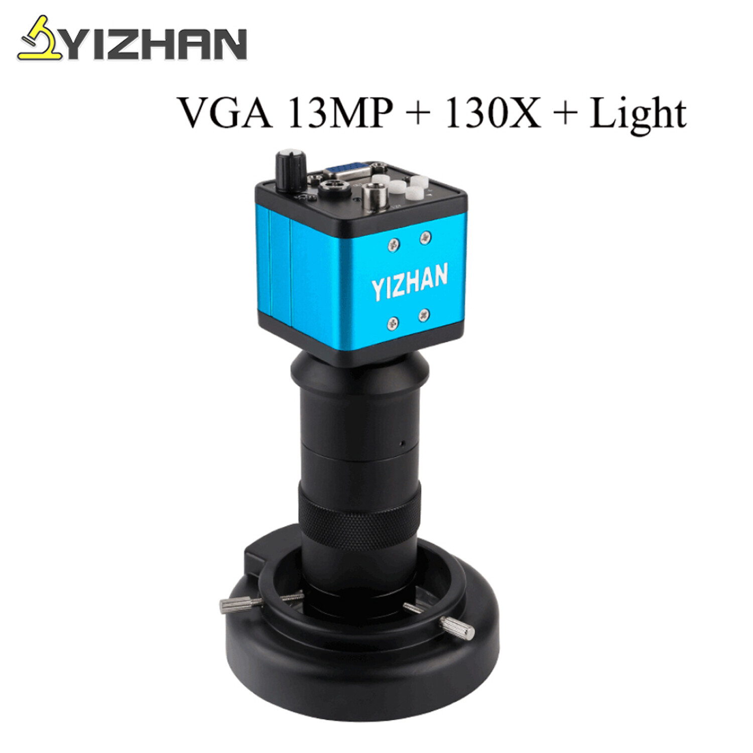 YIZHAN Bộ Máy Ảnh Kỹ Thuật Số Kính Hiển Vi Một Mắt VGA 13MP + Ống Kính Điều Chỉnh Được 130X + Bộ Đèn LED Pcb Để Sửa Chữa Điện Thoại Hàn