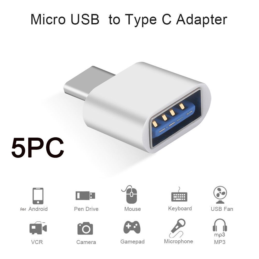 5 chiếc usb 3.0 type-c cáp otg loại bộ chuyển đổi c usb-c bộ chuyển đổi otg cho đèn flash điện thoại android bàn phím kèm chuột ổ usb