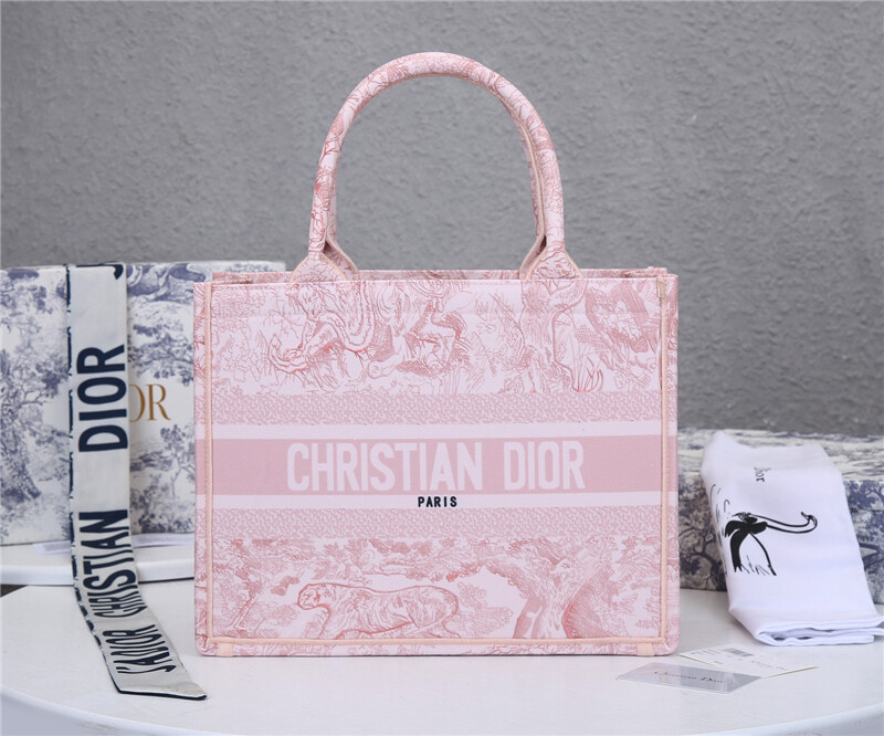 pink christian dior tote