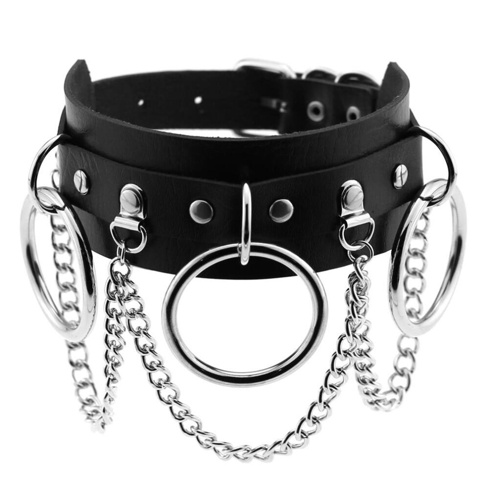 WGK Da Choker Cổ Áo Cho Phụ Nữ Goth Punk Choker Chain Bạc Màu Harajuku Cổ Áo Lễ Hội Trang Sức