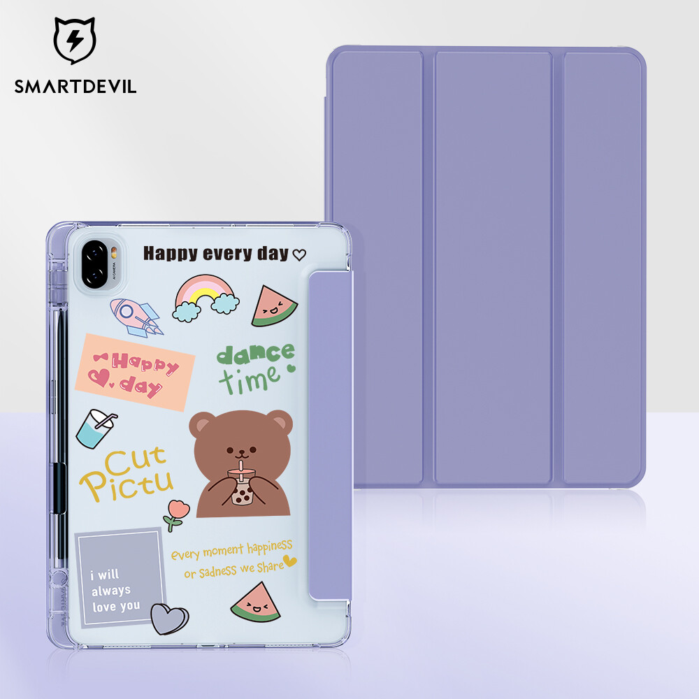 SmartDevil Ốp Máy Tính Bảng Cho Xiaomi Mi Pad 5/ Xiaomi Mi Pad 5 Pro 11 Inch Ốp Da Ốp Đứng Bảo Vệ Chống Rơi Ốp Mềm Với Chức Năng Tự Động Ngủ/Thức