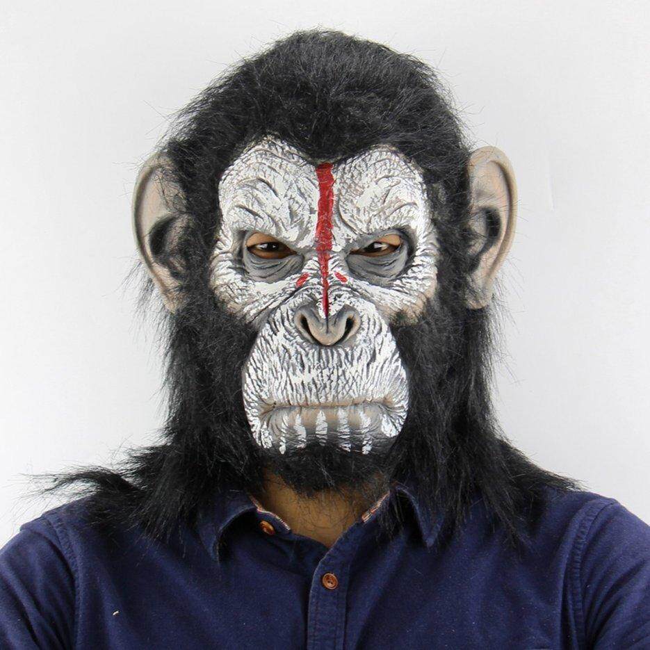 ผู้ขายร้อน Planet Of The Apes ฮาโลวีนคอสเพลย์ Gorilla ราชาลิงเครื่องแต่งกายหน้ากาก