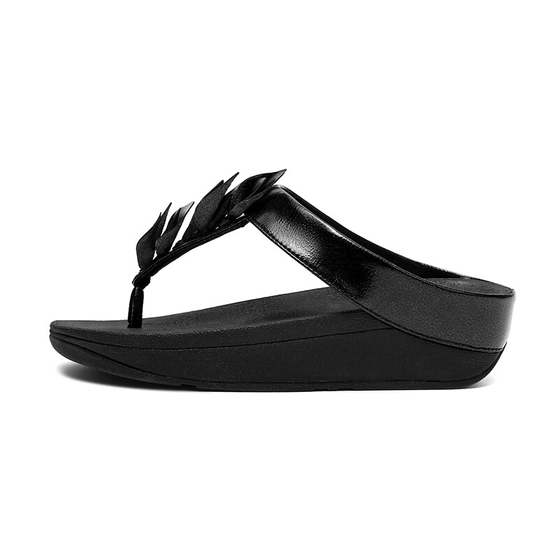 Fitflop New Women's Flip-flops Wear Fashion Leather Thick-soled Beach Shoes Pinch Sandals and Slippers