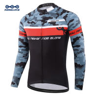 KEMALOCE Anti-UV Summer Cycling Jersey Full Sleeve 2023 New Men Bike Jacket Black Compression Long Retro Bicycle Clothes