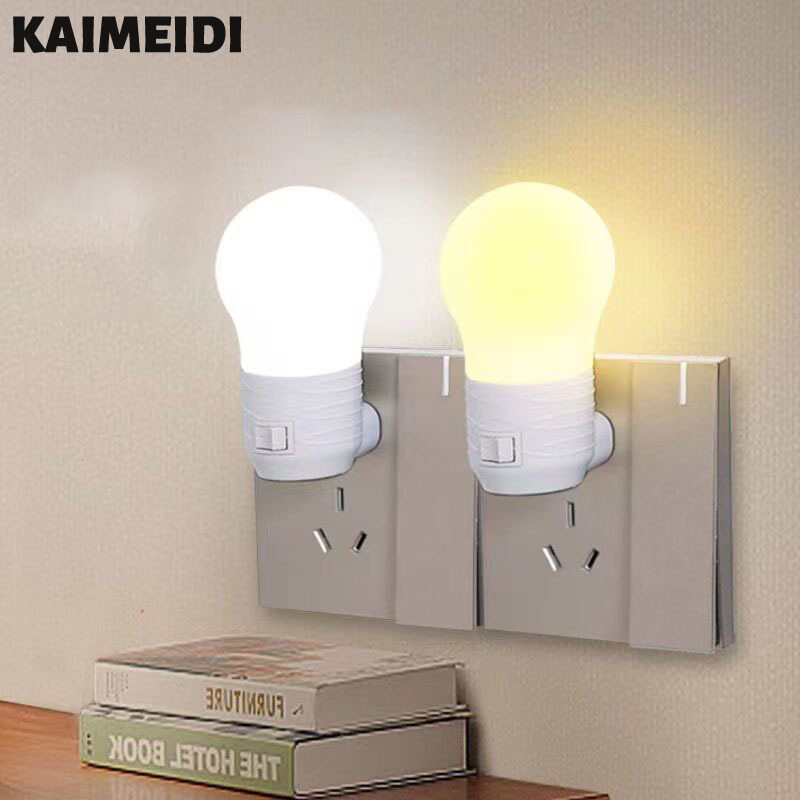 Kaimeidi đèn ngủ nhỏ bảo vệ mắt tiết kiệm năng lượng satine đèn led hành lang đèn tường ký túc xá đèn cạnh giường phòng ngủ nhà vệ sinh gia đình có công tắc cắm điện
