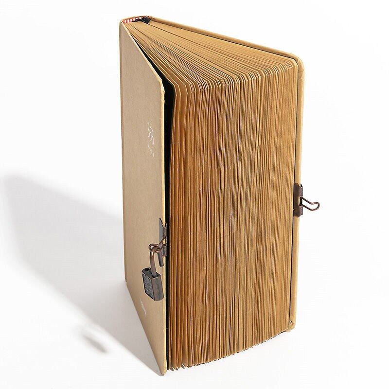 Retro 365 Days Diary Notepad Book Journals Agenda Planner Thick Paper Notebook With Lock