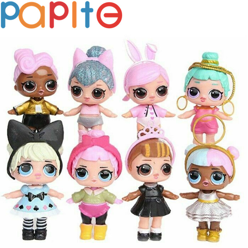 PAPITE Free Shipping A Set 8 Pcs LOL Doll Children s Toy Suitable for