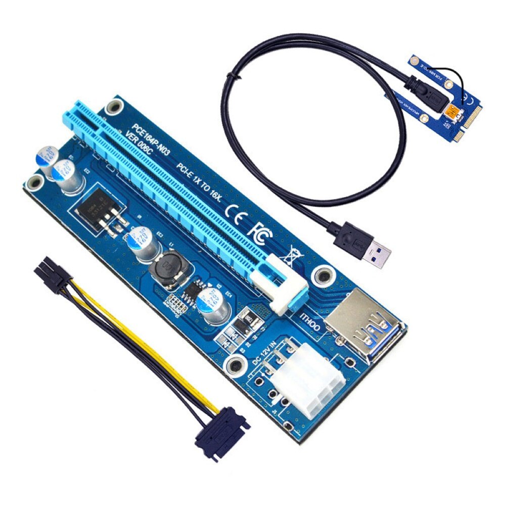Trong Kho Card Đồ Họa Ngoài Mini PCI-E Sang PCI-E X16 Riser + 60 Cáp USB, Cho Máy Tính Xách Tay