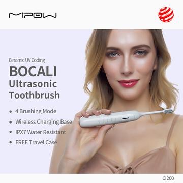 Mipow bàn chải đánh răng điện sonic bàn chải đánh răng thông minh bàn chải đánh răng siêu âm tự động bộ sạc không dây thông minh chống nước sạc nhanh usb cho người lớn có đế