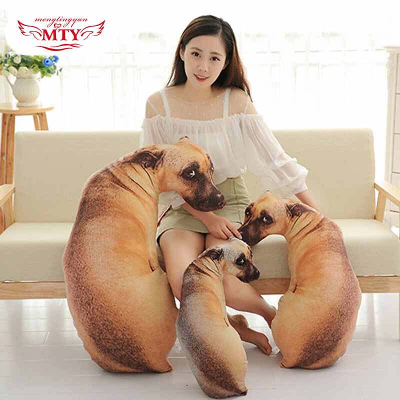 Gối tựa mô phỏng 3d hình chó con đồ chơi sofa trang trí nội thất bằng cotton pp vải nhung mềm mại ngắn búp bê chó có thể tháo rời búp bê trẻ em quà tặng tốt nhất