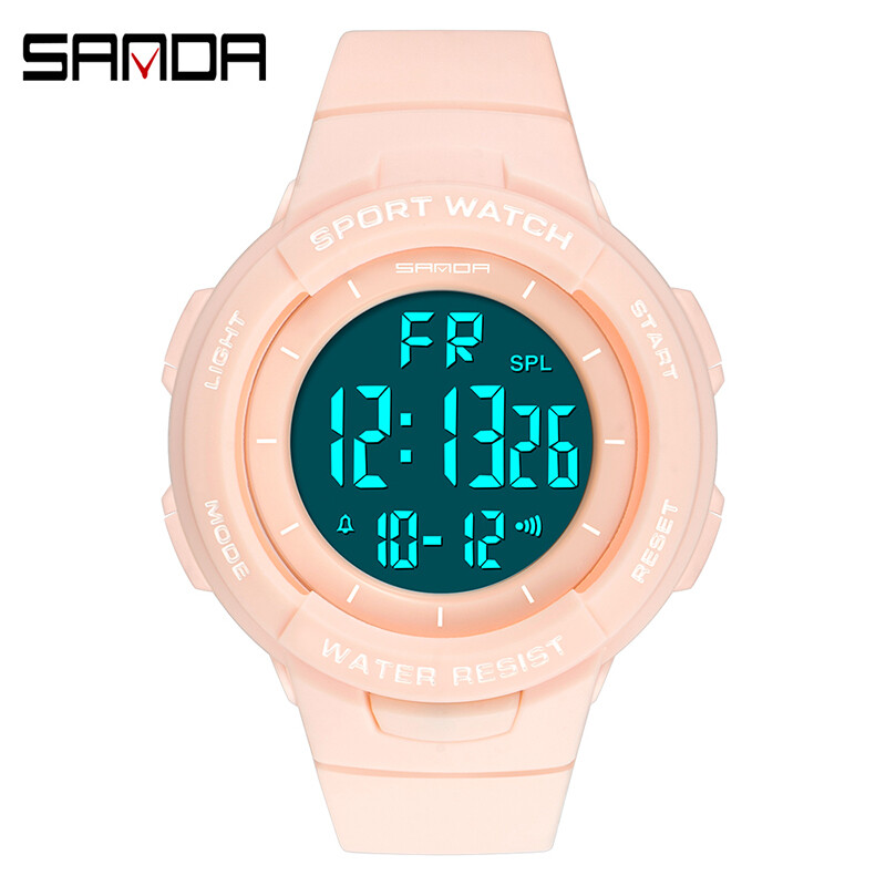 Đồng Hồ Thể Thao Sanda Phát Sáng 24 Giờ Cho Nam Nữ, Đồng Hồ Thời Trang Kỹ Thuật Số Đa Chức Năng Chống Thấm Nước Ngoài Trời Sang Trọng