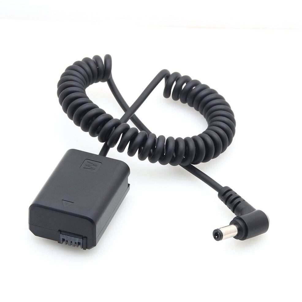 Oxg np-fw50 bộ chuyển đổi khớp nối pin giả với kết nối dc, cáp cuộn cho sony