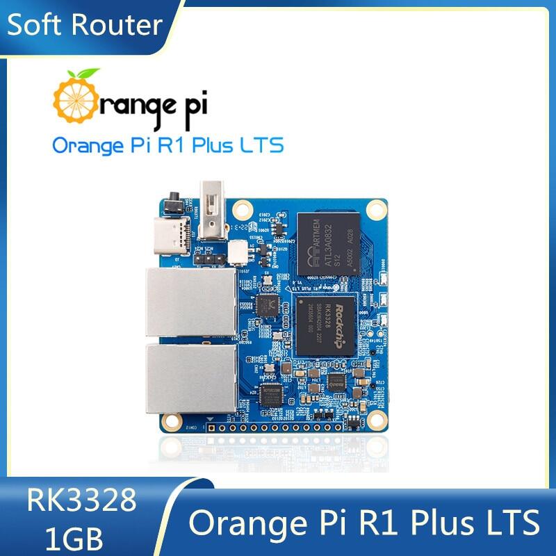 Orange pi r1 plus lts rockchip rk3328 1gb cổng gigabit ethernet kép bảng phát triển openwrt lede vỏ kim loại định tuyến mềm