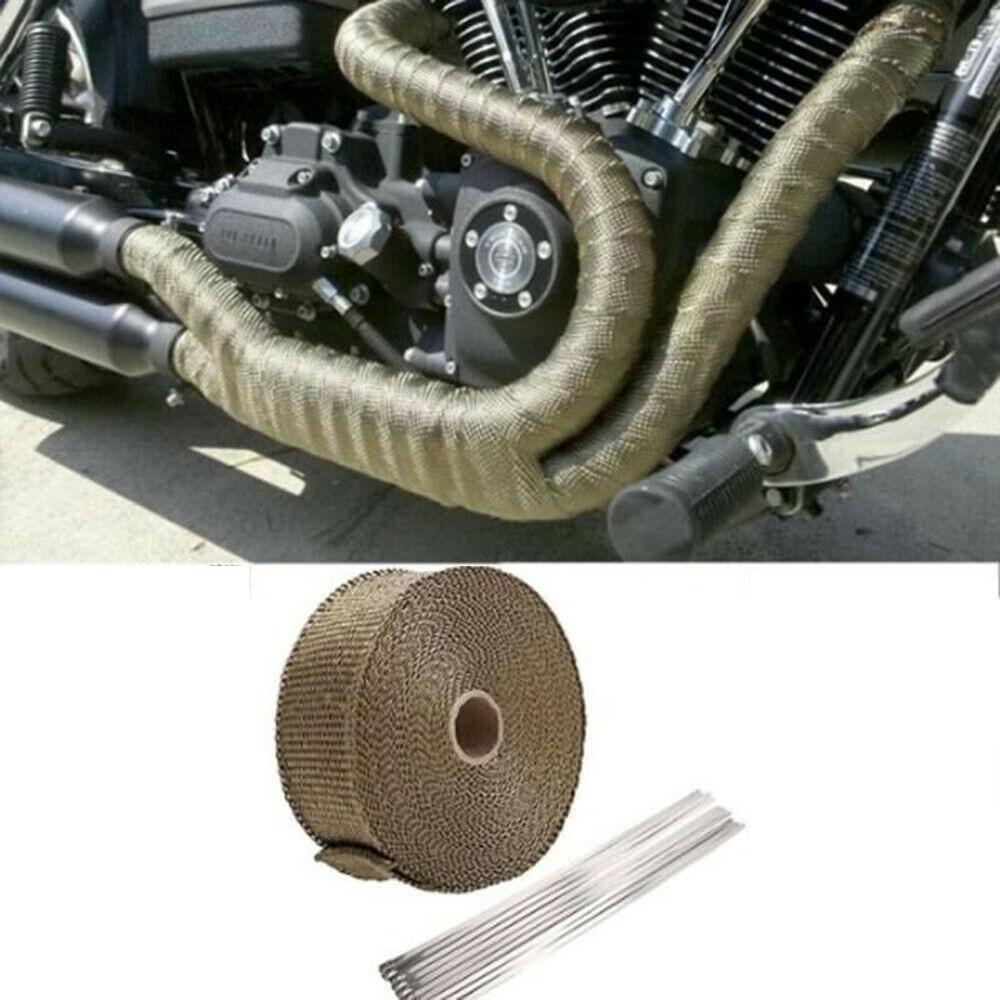 【tehautoshop】Ống Xả Băng Quấn Cách Nhiệt 5M Ống Vải Đối Với Xe Xe Máy Mới