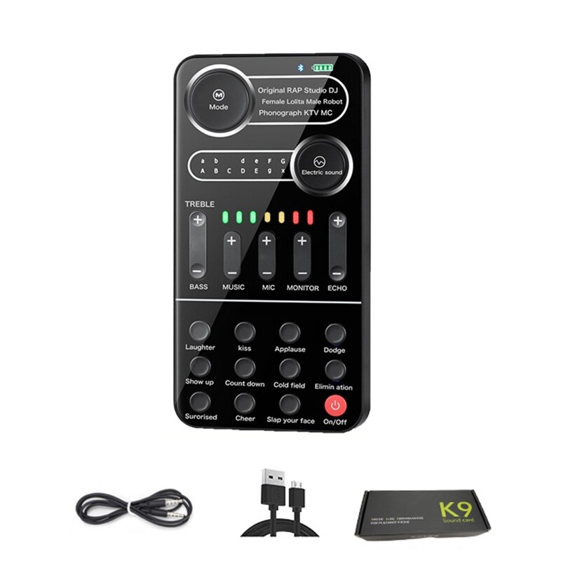 Thẻ âm thanh trực tiếp k9 tai nghe micro usb bên ngoài micro thẻ âm thanh phát sóng trực tiếp cho điện thoại di động máy tính máy vi tính