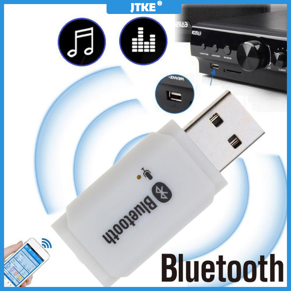 JTKE Bộ Thu USB Không Dây Bluetooth 5.0 Bộ Chuyển Đổi Âm Thanh Xe Hơi AUX Loa Rảnh Tay Máy Phát Mp3 Dành Cho Xe Hơi Android/IOS