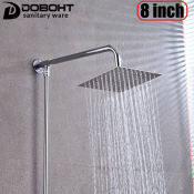 DOBOHT 8-inch Stainless Steel Shower Set with 1.5m Hose