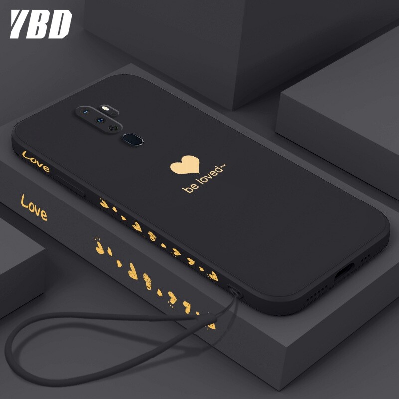 YBD Ốp Lưng Love Họa Tiết Bên Hông Thiết Kế Mới Cho OPPO A9 2020 A5 2020 Ốp Bảo Vệ Chính Xác Cho Máy