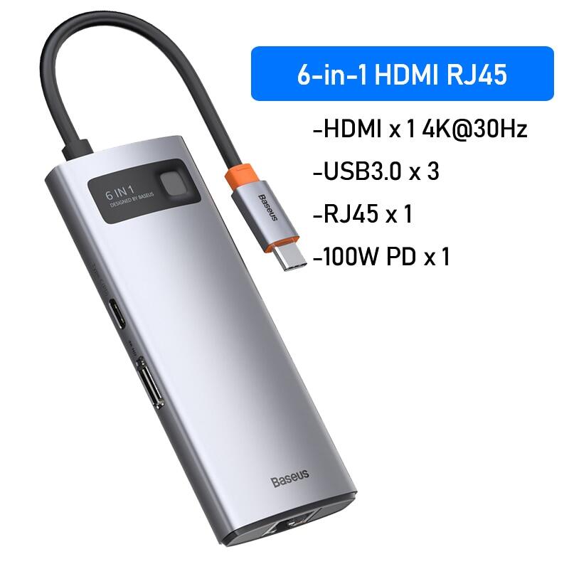 USB C ฮับ Type C เพื่อ HDMI-เข้ากันได้ USB 3.0อะแดปเตอร์8 In 1 Type C ฮับ D Ock สำหรับ MacBook P RO อากาศ USB C S Plitter