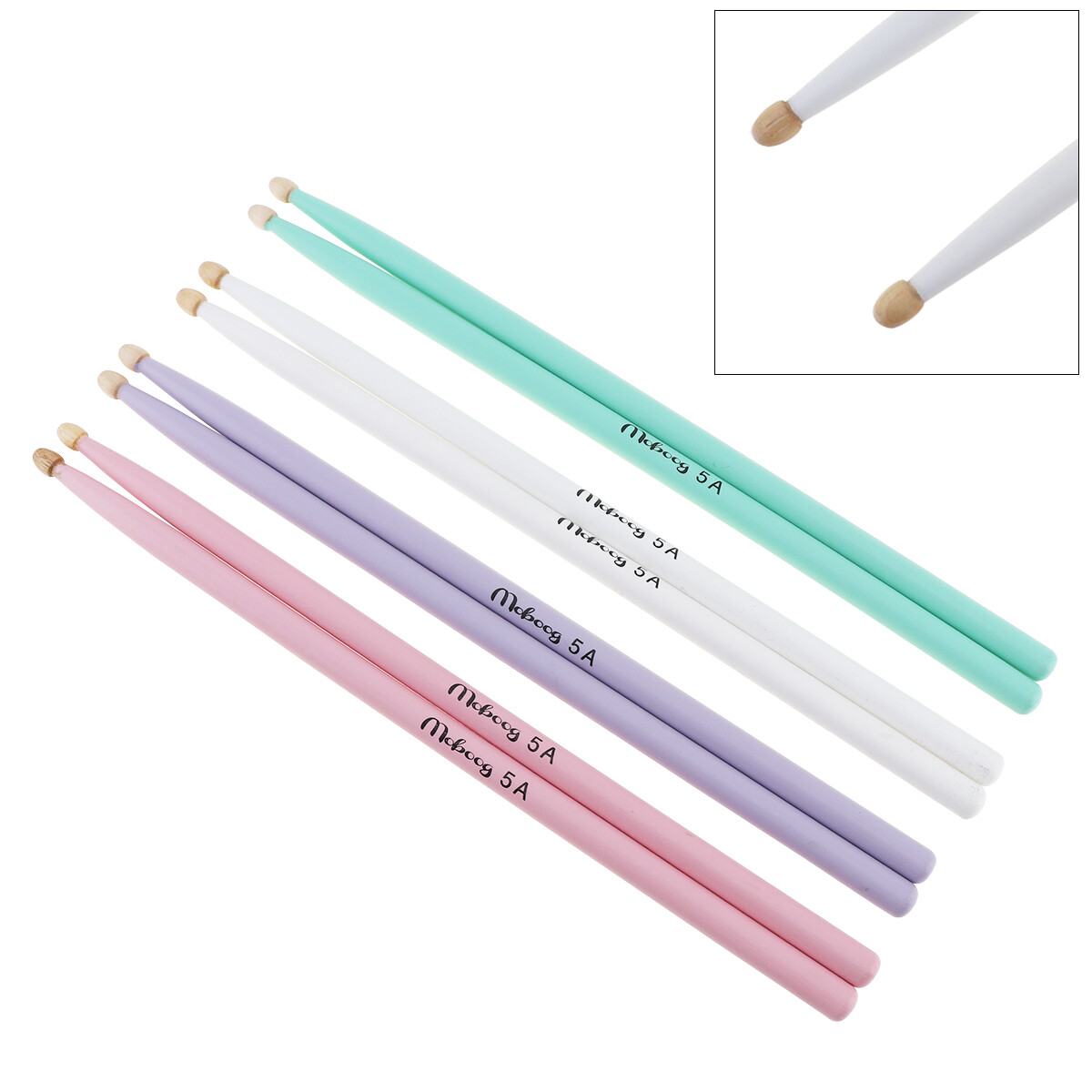1 đôi dùi trống gỗ phong nhiều màu 40cm dùi trống ban nhạc 5a