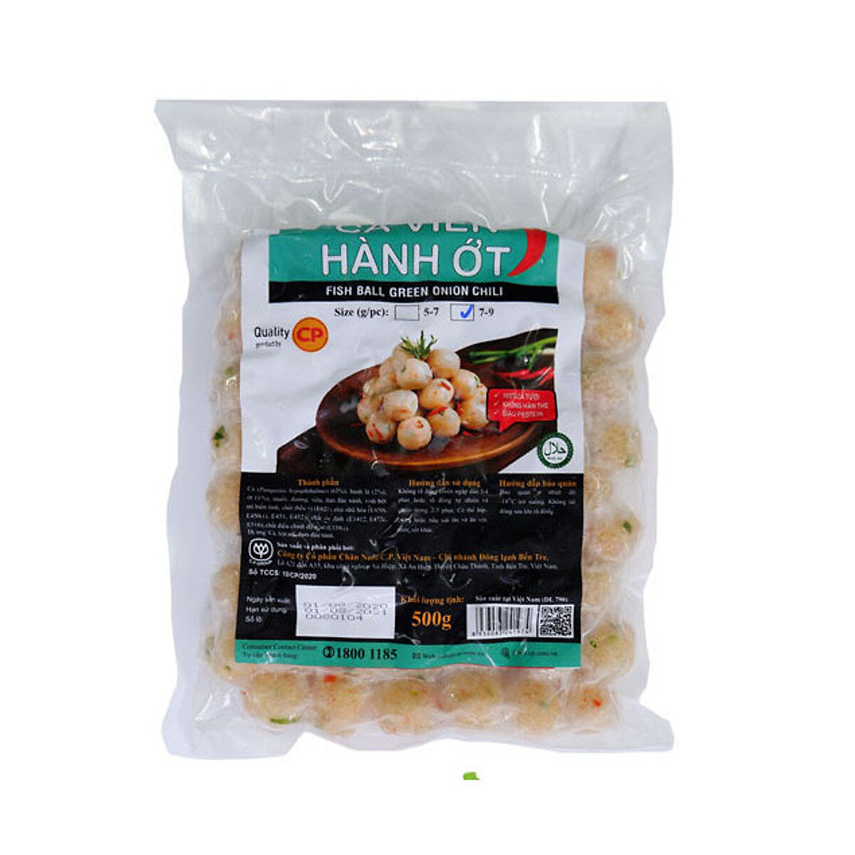Cá viên hành ớt CP - Gói 500g