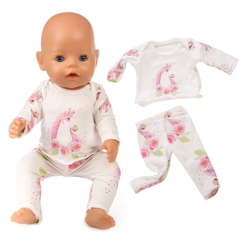 ใหม่เสื้อผ้าตุ๊กตาทารกเกิดพอดี 18 นิ้ว 40-43 เซนติเมตรยูนิคอร์นกระบองเพชรชุดอุปกรณ์ตุ๊กตาเสื้อผ้าสำหรับเด็กเทศกาลวันเกิดG