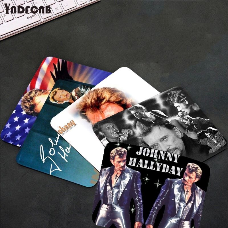 [HOT Electronics 665] Johnny Hallyday Rock Music French Singer DIY Design Pattern Game mousepad Smooth Writing Pad Desktops Mate gaming mouse pad