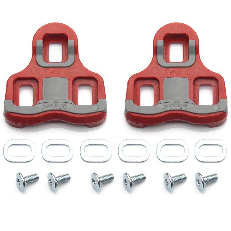 Wellgo Bicycle Pedals Lock Cleats Accessories RC7 6° Red / RC7 0° Black Road Bike Shoes Cleats Locking Plate