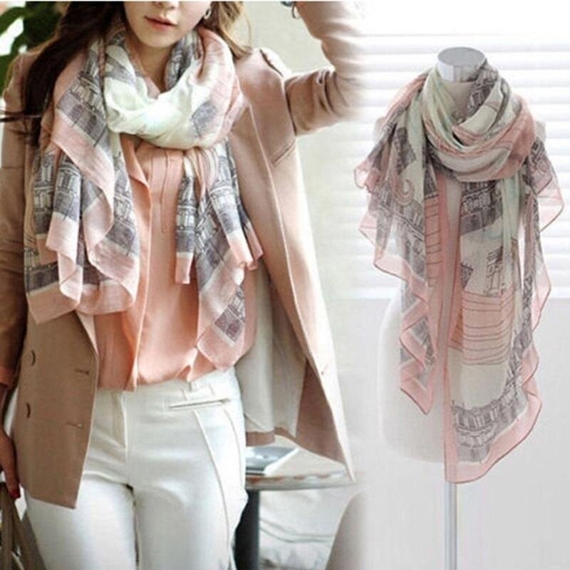 Mode Shop Khăn Choàng Nữ Dài In Họa Tiết Cotton Thanh Lịch Khăn Choàng Nữ Khăn Choàng Lụa Lớn