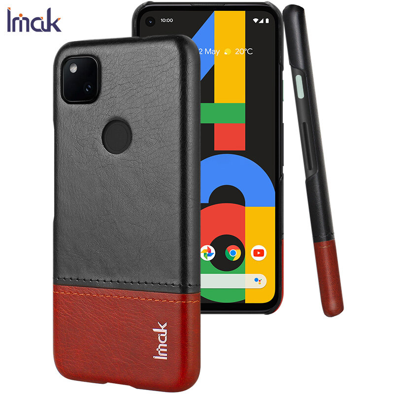 Cho Google Pixel 4a 4G Google Pixel 5 Imak Ruiyi Ánh Sáng Sang Trọng Concise Trường Hợp Đối Với Google Pixel 4a 5G Ốp Nhựa PC Cứng Vỏ Bằng Da PU