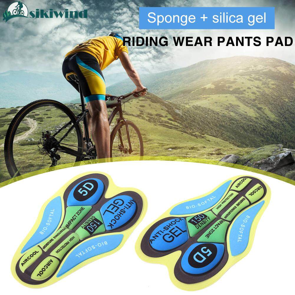 Sikiwind Breathableกางเกงขาสั้นขี่จักรยานเบาะ3Dซิลิโคนฟองน้ำยืดหยุ่นกันกระแทกจักรยานขี่ชุดชั้นในสีพื้นแผ่น