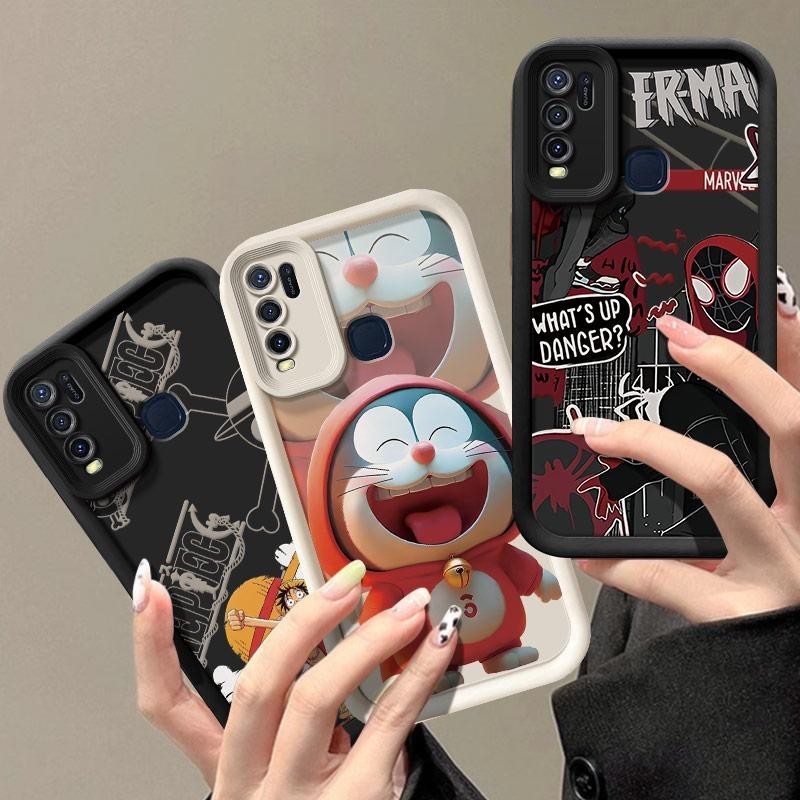 Couple Cartoon Phone Case Shockproof Soft Cover casing for vivo Y30 4G Y50 Y50i Y30 5G