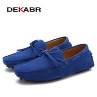 DEKABR Plus Size Mens Casual Shoes Genuine Leather Flats Driving Loafers Footwear Soft Moccasins For Men Zapatos Hombre 38~49