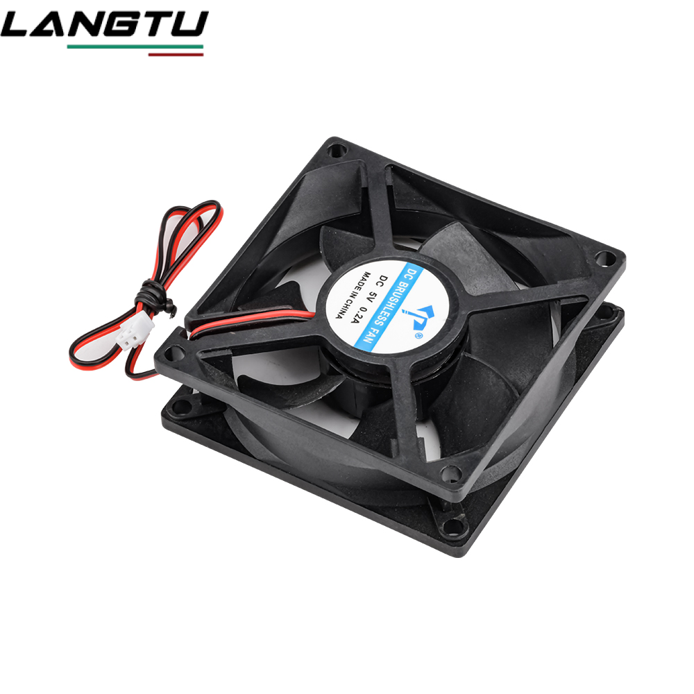 Langtu quạt ly tâm im lặng 8cm hai dòng dc quạt tản nhiệt vòng bi dầu