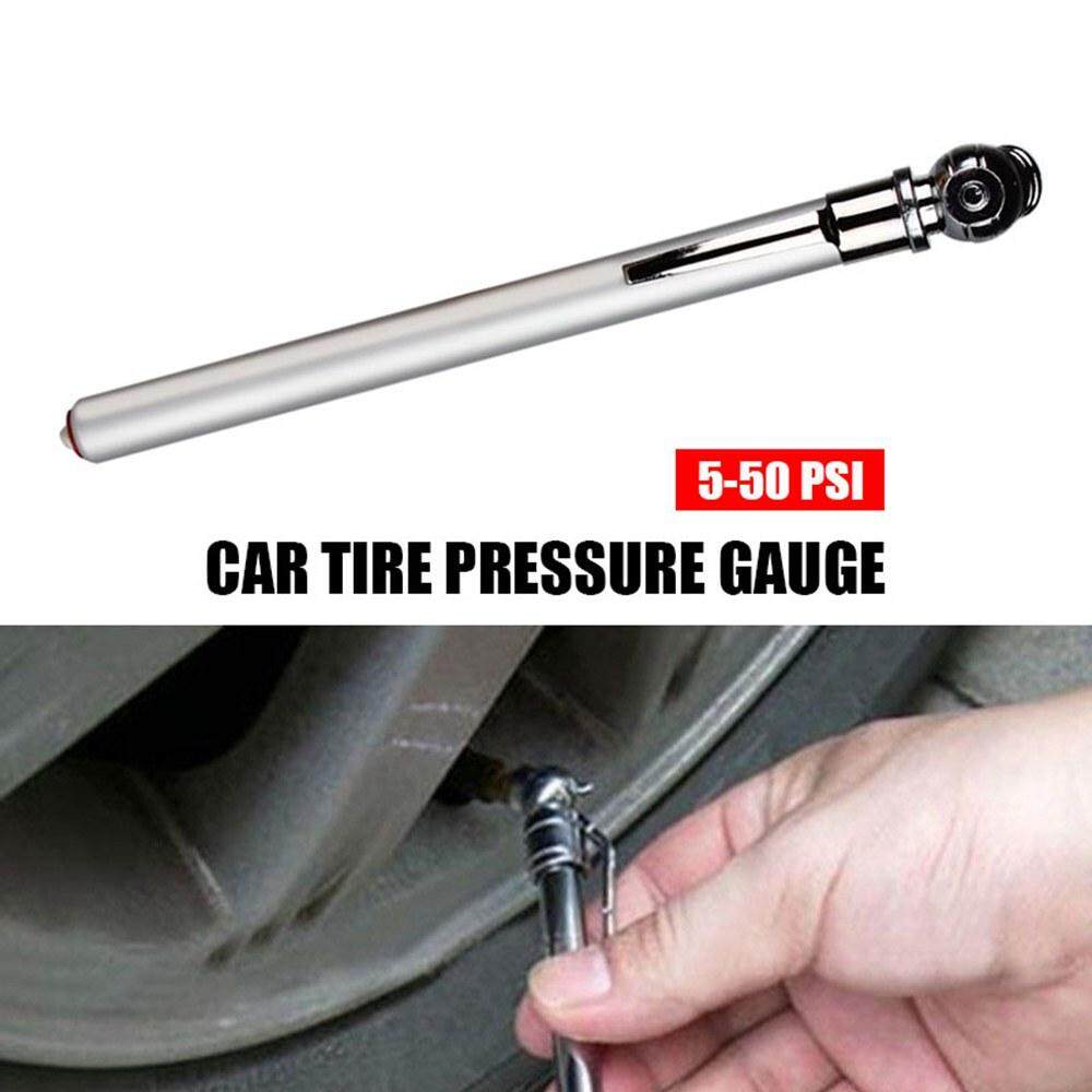 ยาง Air ทดสอบความดันมาตรวัดมิเตอร์ปากกาเครื่องมือรถยางรถ 5-50 PSI Silvery รถบรรทุก Checker Auto Universal ยาง Air ทดสอบความดันมาตรวัดมิเตอร์ปากกาเครื่องมือรถยางรถ 5-50 PSI Silvery รถบรรทุก Checker Auto Universal