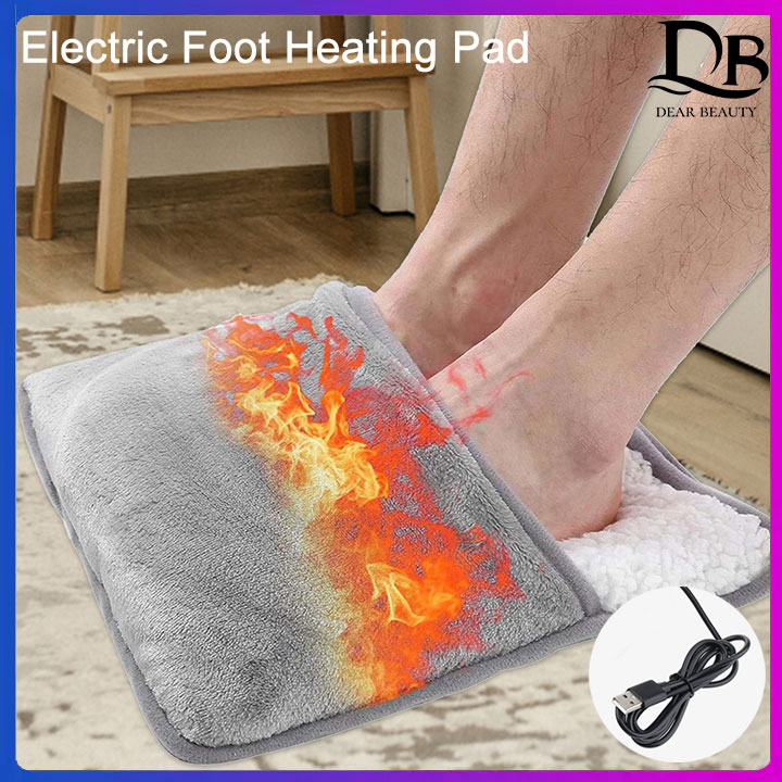 Dearbeauty phổ làm nóng bằng điện Tấm lót chân flannel có thể giặt được hộ gia đình ấm chân nước nóng vải nhung mềm mại Chân Thảm ấm mùa đông USB cắm trực tiếp