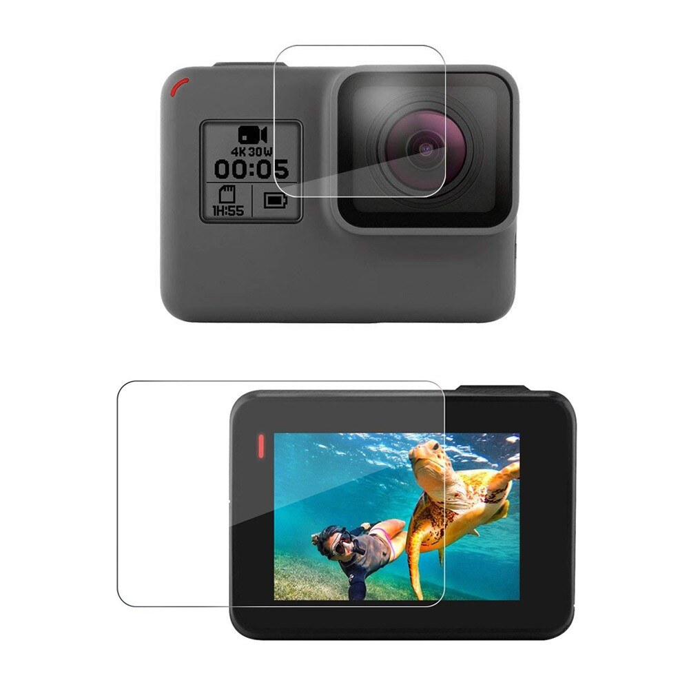 Miếng Dán Kính Cường Lực Miếng Dán Bảo Vệ Ống Kính Miếng Dán Bảo Vệ Màn Hình LCD Cho Gopro Hero 5 6 7 Black M4