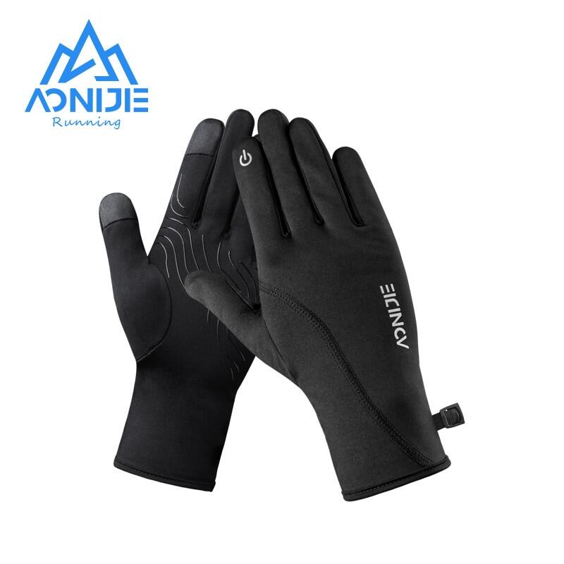 AONIJIE Cycling Trial running gloves Men Women Breathable Full Finger Anti