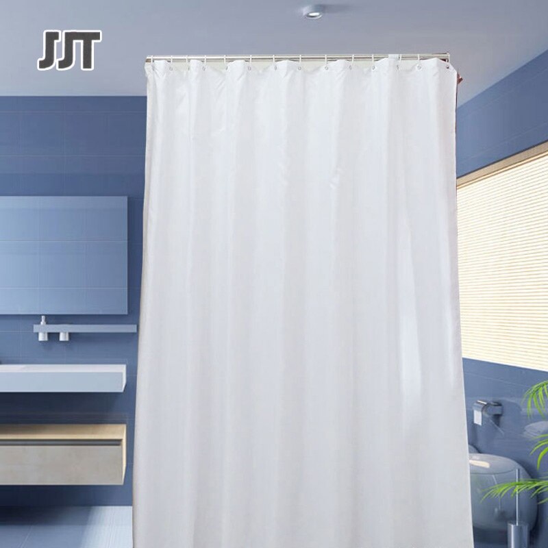 JJT Rèm cửa phòng tắm rèm tắm Rèm tắm màu trắng tinh khiết Rèm tắm bằng polyester không thấm nước Rèm phòng tắm không thấm nước Treo Rèm tắm không thấm nước